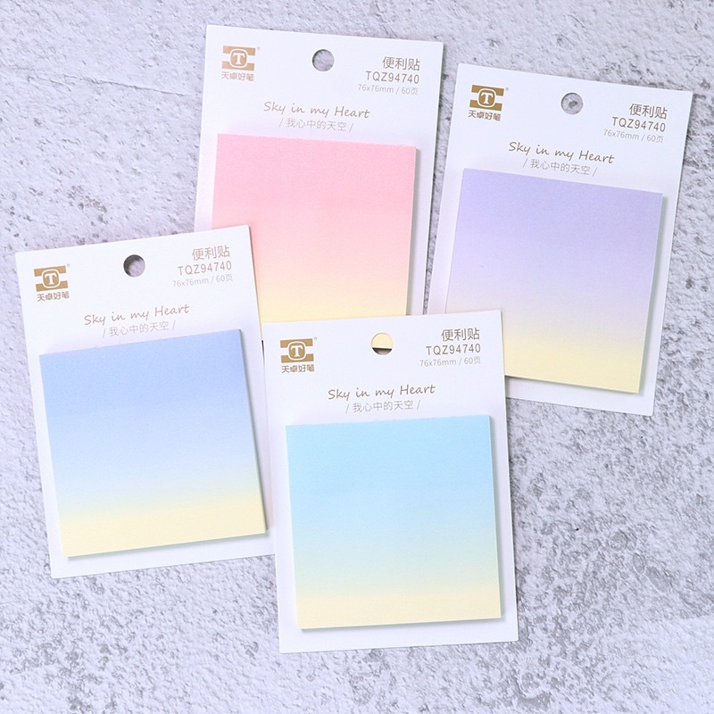 KENSHO Sticky Notes Aesthetic Sky Colour Lucu / Stick Note / Sticker Memo Penanda Import / Catatan Tempel/ Cantik