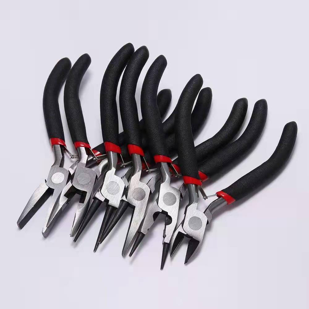 Ferronickel Carbon-Hardened Steel Round Nose End Cutting Jewelry Pliers Tools DIY Equipment Pliers Fit Handcraft Beadwork Repair Tang