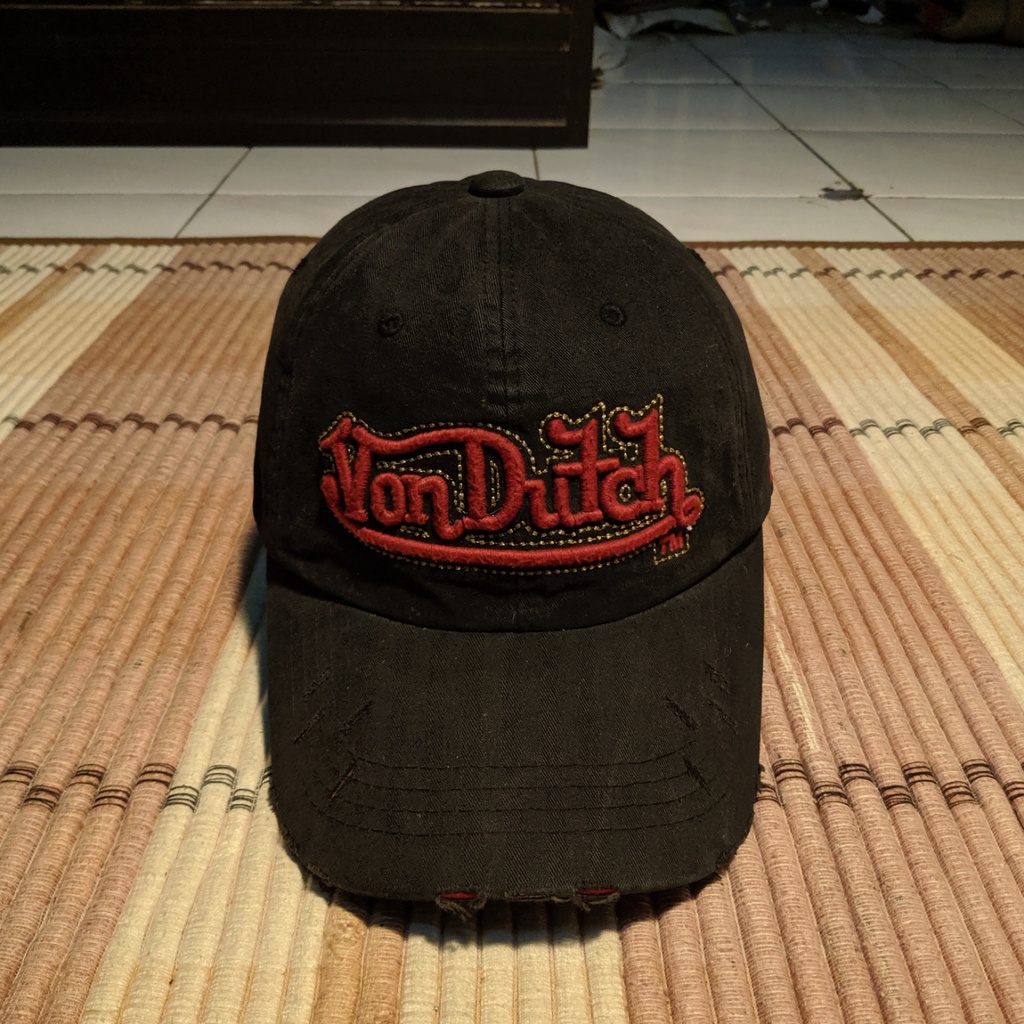 Topi VonDutch Von Dutch Hitam Baseball Cap Original Second Preloved