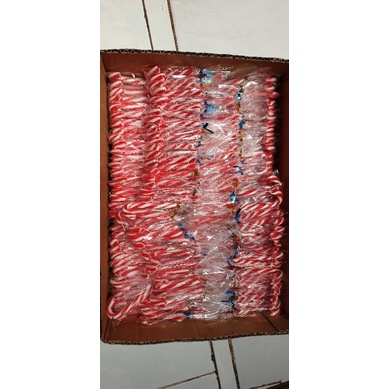 

permen tongkat natal ukuran7cm isi 30