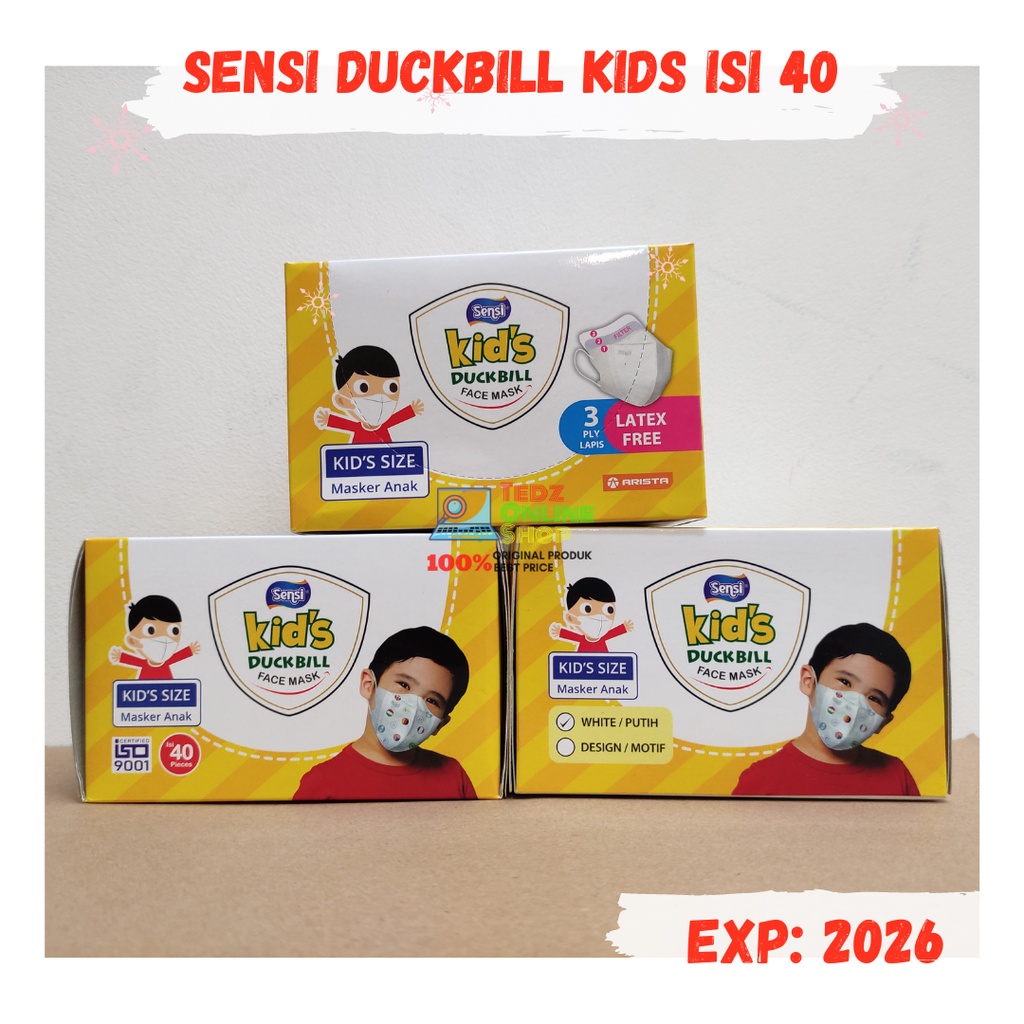 Masker Sensi Duckbill Kids Isi 40pcs