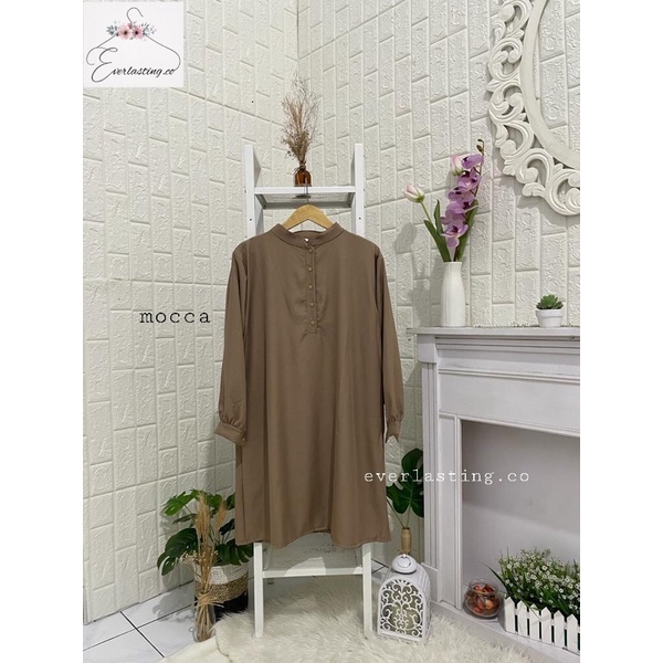 TUNIK BRIELLE/ATASAN WANITA/BAHAN SHAKILA JUMBO UK XXXL LD126CM