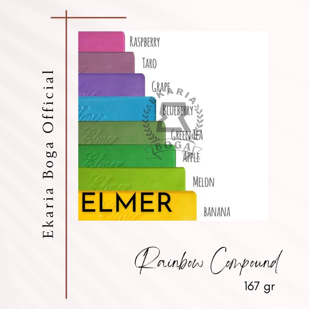 

COKELAT | COKLAT BATANG / BLOK / KEMASAN | ELMER RAINBOW COMPOUND | TROPICAL RHAPSODY | RASA BUAH | ELMER POTONG 167GR