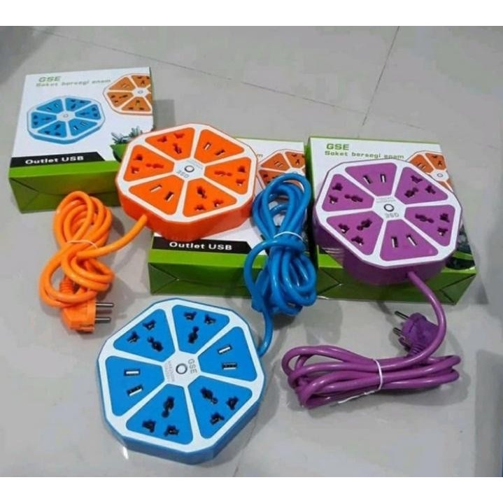 COD Stop Kontak USB Hexagon Socket + 4 USB Colokan Listrik Smart Power COLOKAN BUAH USB HEXAGON SOCKET / COLOKAN MULTIFUNGSI