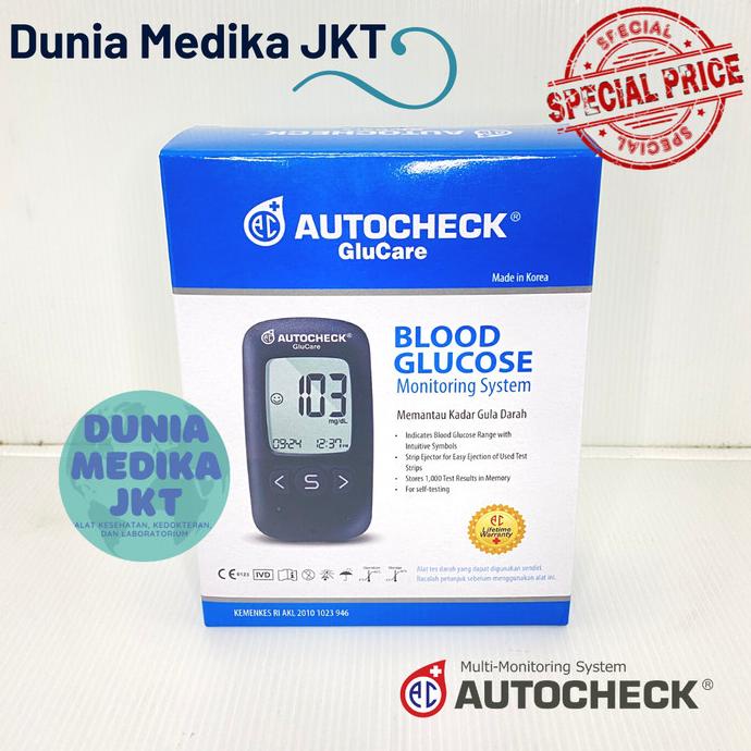 Autocheck Unit Gula Darah / Autocheck Glucare / Alat Cek Diabetes Termurah