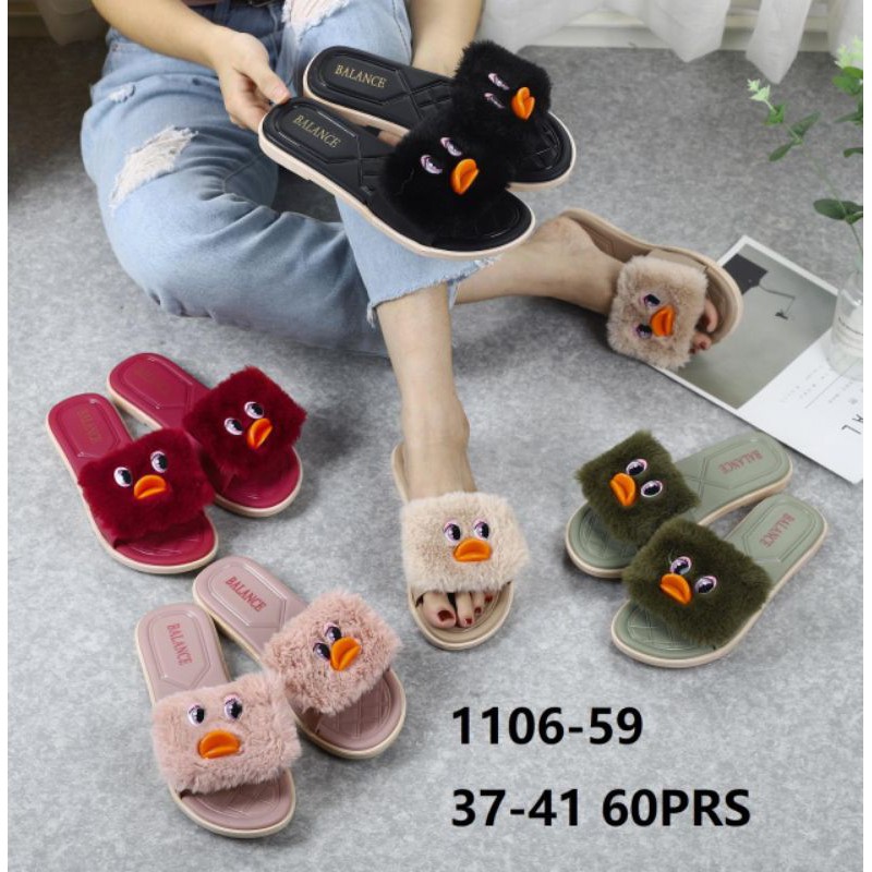 NEWE BALANCE JELLY CMS 1106 MOTIF BULU / SANDAL WANITA / SANDAL SLOP