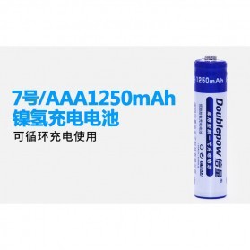 DOUBLEPOW Batu Baterai Alkaline Rechargeable AAA 900 - 1250mAh 2 PCS