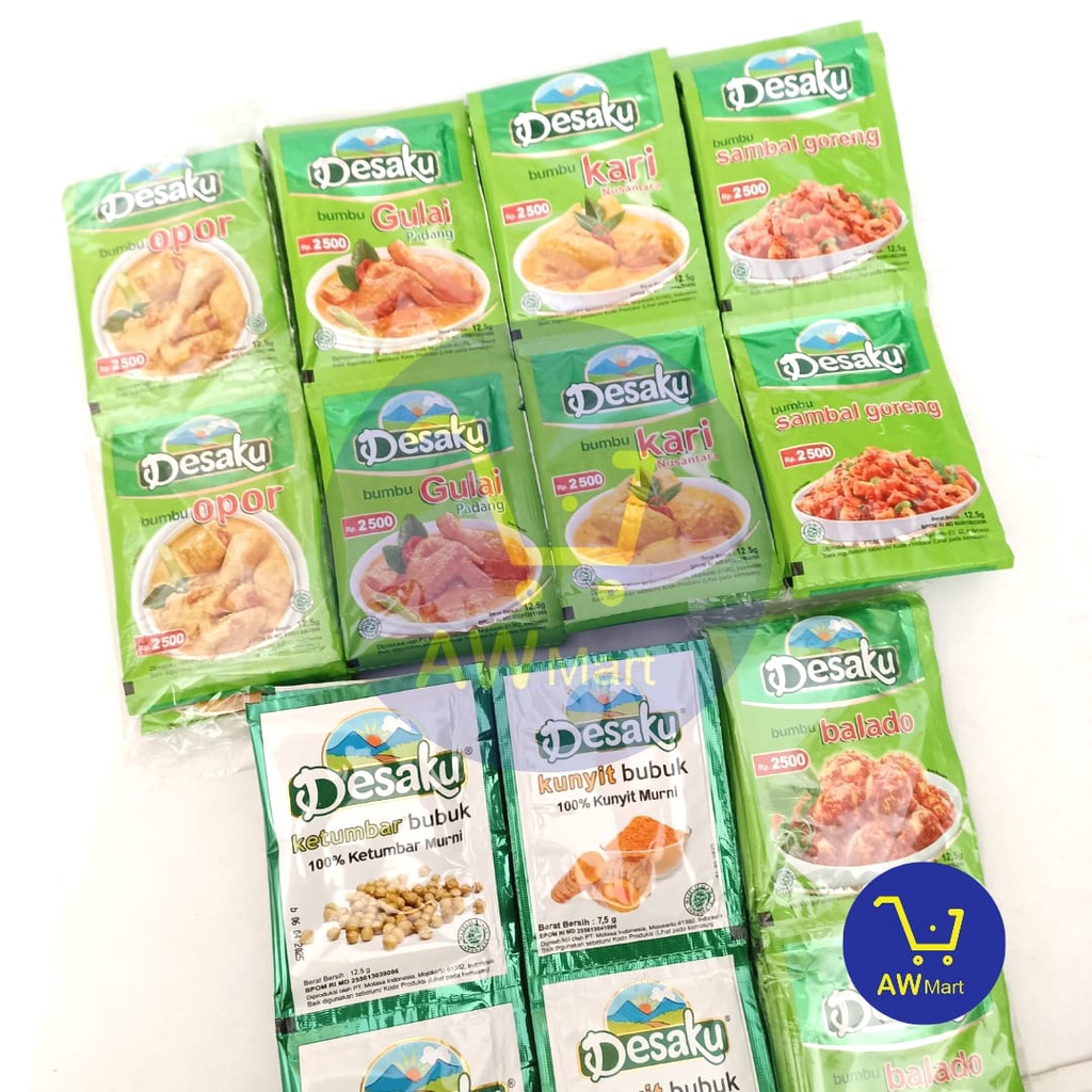 DESAKU BUMBU BUBUK RENCENG 12.5 GRAM / 7.5 GRAM X 10 SACHET ALL VARIAN - KETUMBAR DLL