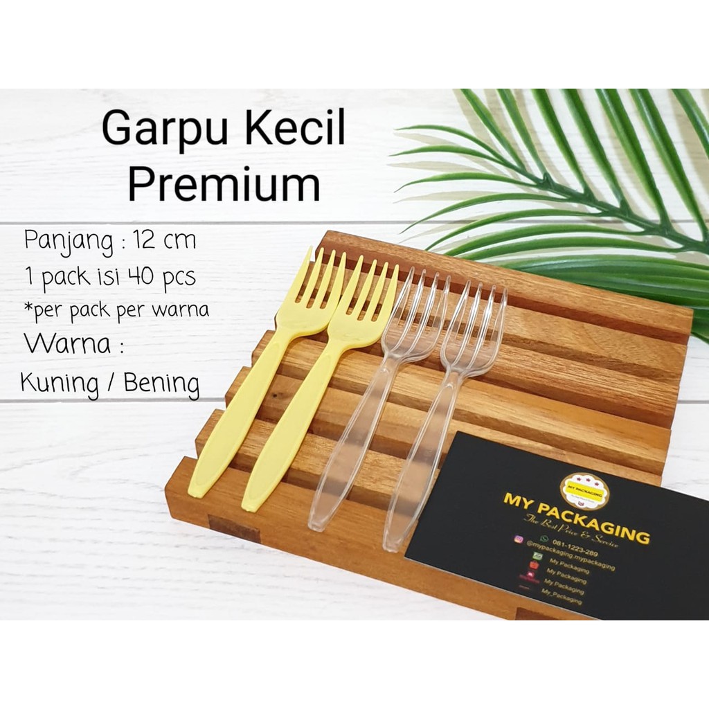 Harga 40pcs - Garpu Plastik Kecil / Garpu Buah / Garpu Kue PREMIUM