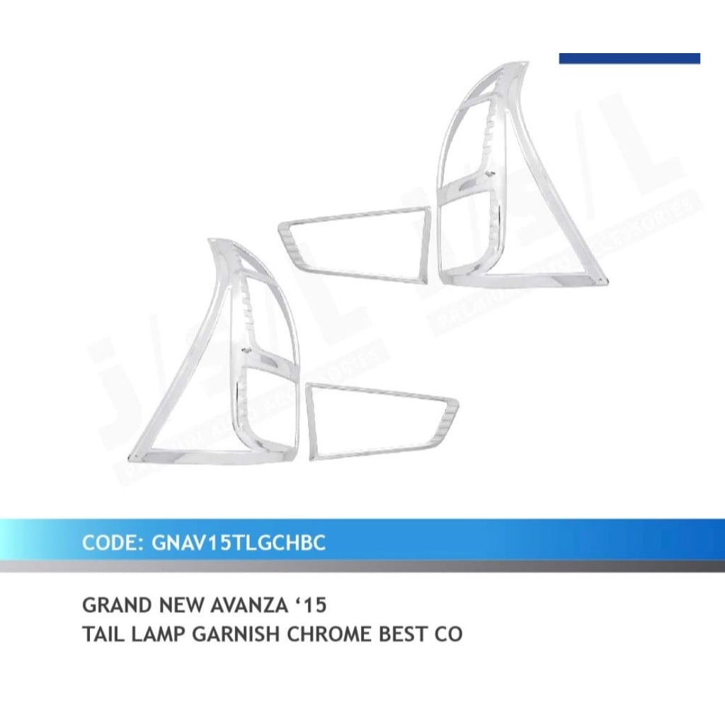 Garnish Belakang Grand All New Avanza 2015 Tail Lamp Garnis Chrome