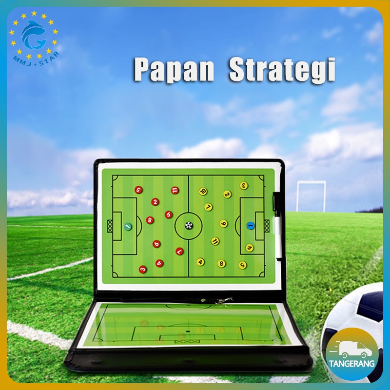 【32*53 CM】Papan Strategi Sepak Bola/Sepakbola Coach Board/Pelatih Tactic Board Magnet/Soccer Coach Board