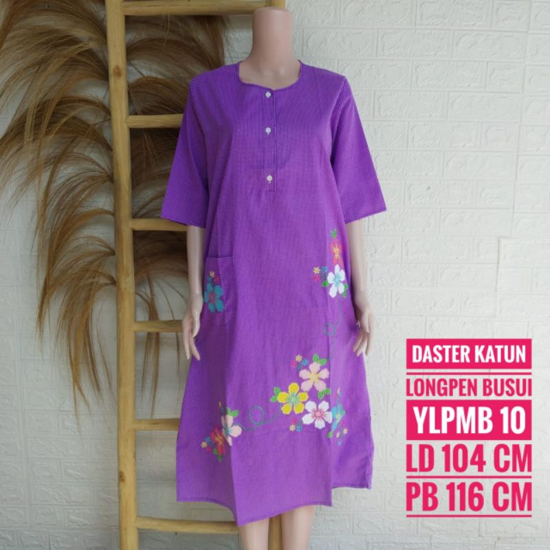 *Daster Katun Bordir Yunyun Longpen uk. M (YLPMB)