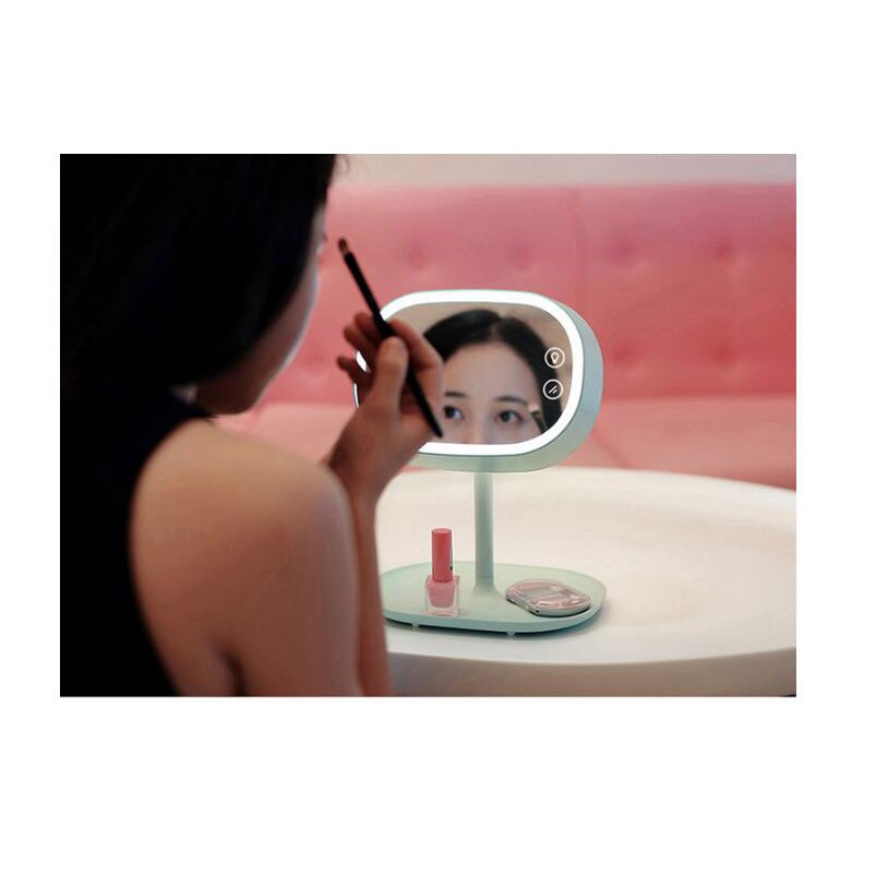 Mirror Lamp Led Vanity Mirror Multi Function Night Light Makeup Mirror Led Lamp Storage Desk Lamp Shopee Indonesia