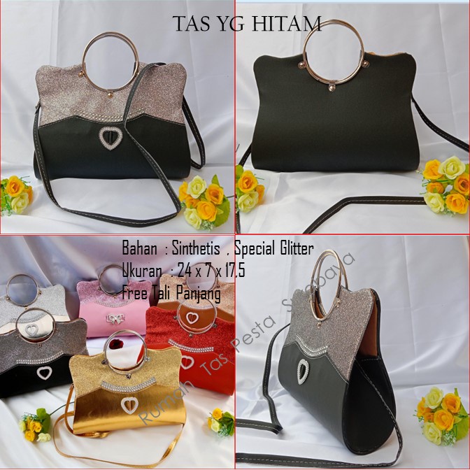 Tas Gliter,Tas Cantik,Tas Elegant,TAS YG HITAM