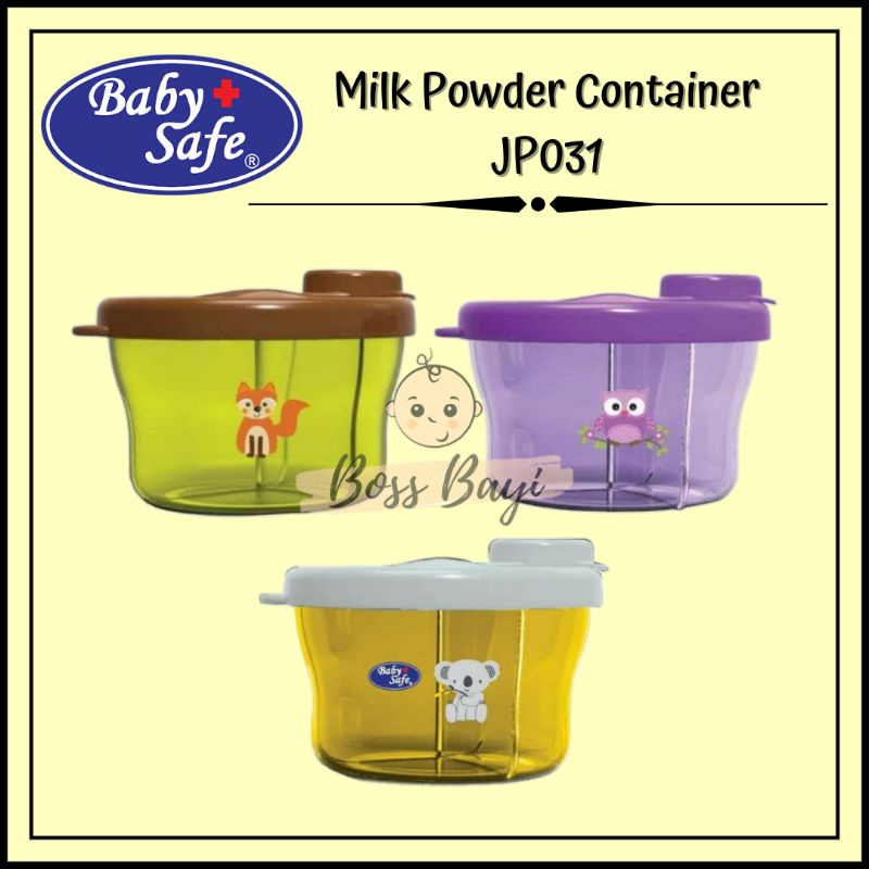 BABY SAFE Milk Powder Container JP031 Tempat Susu Bubuk 3 Sekat