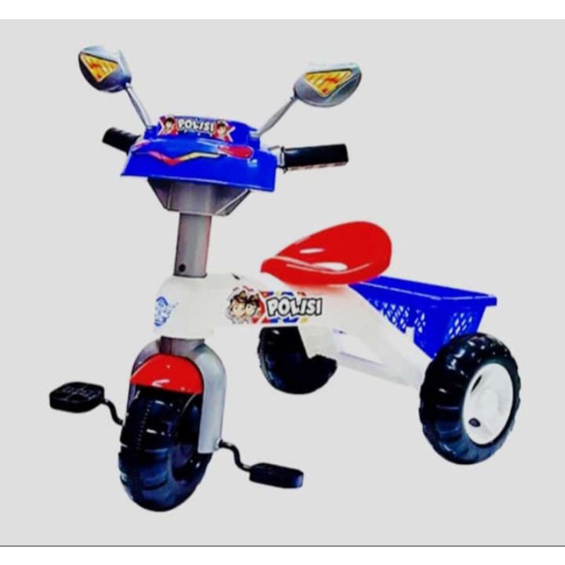 Sepeda roda tiga trycicle FB 667P Polisi merk SHP toys