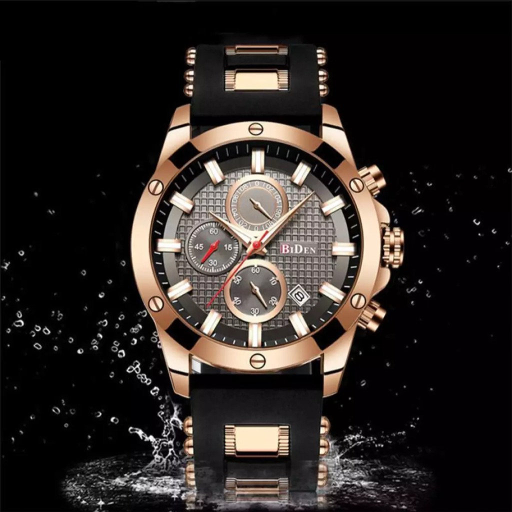 biden 0140 Jam Tangan Kronograf Pria