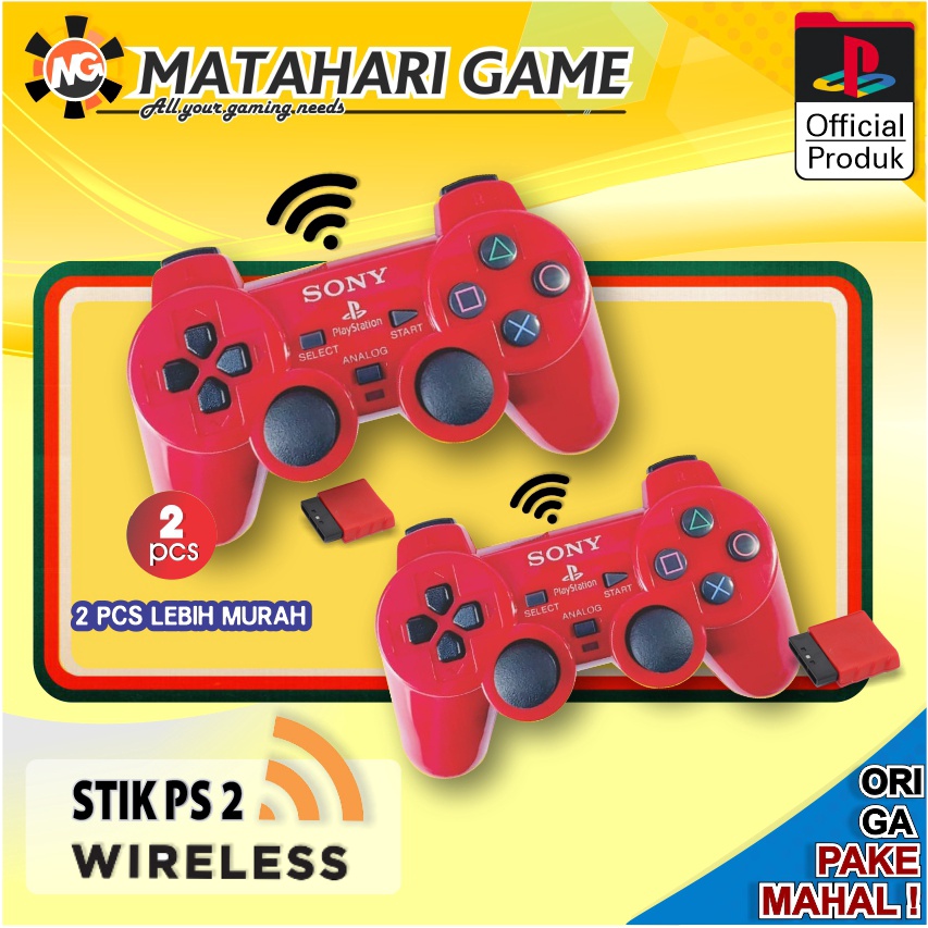 [ 2 Pcs Murah ] Stik Stick OP PS2 Wireless Sony Original Pabrik