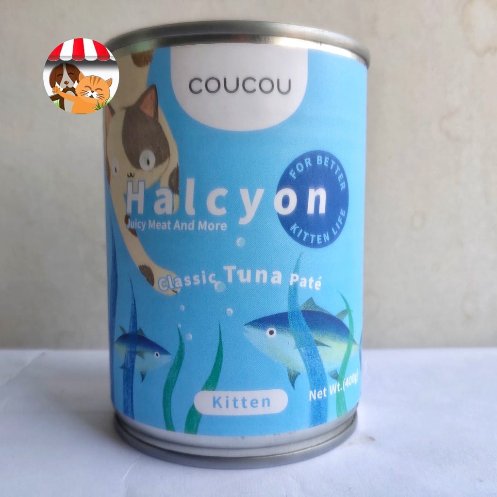 Coucou Holcyon Tuna Kitten Wet Food Kaleng 400gr - Makanan Basah Kucing