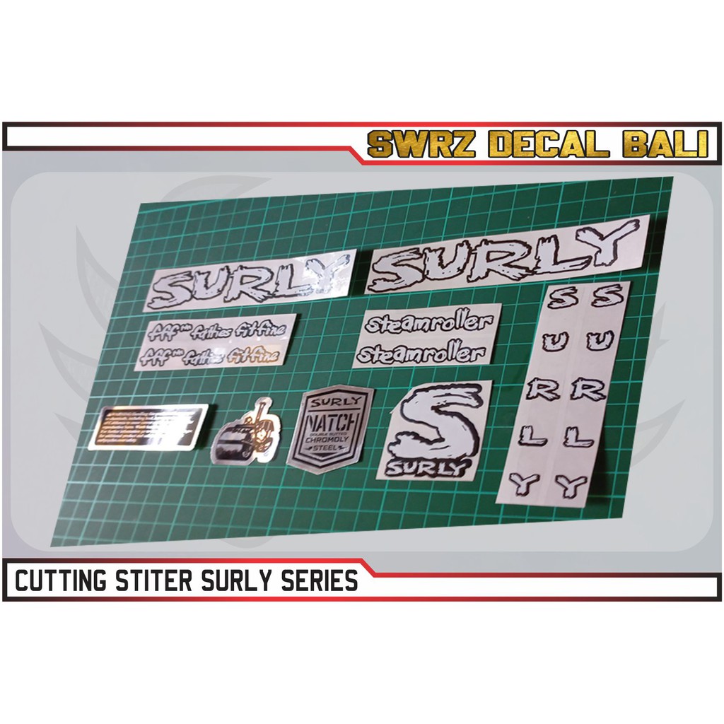 STIKER SURLY STEAMROLLER BIKE DECAL CUTTING STICKER