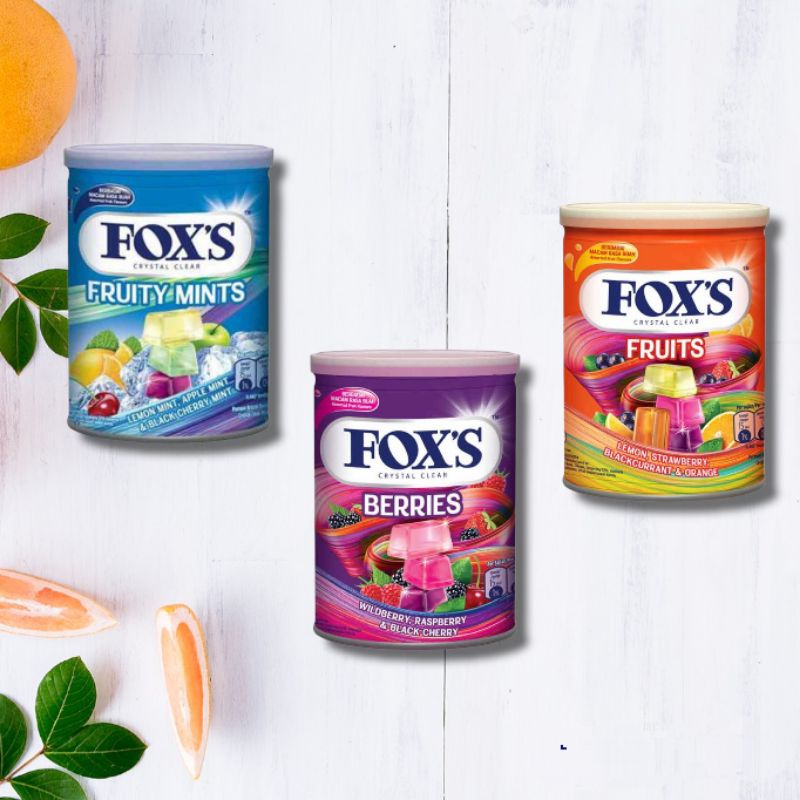 

Permen FOXS Tin Crystal Clear Candy Kaleng 180gr Parcel Lebaran Hadiah