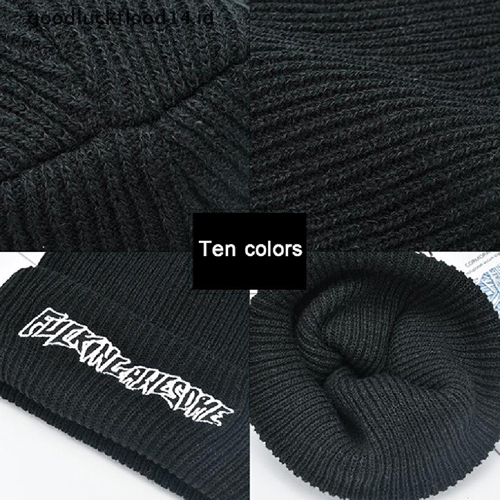 [OOID] Fashion Fucking Awesome Winter Hip-hop Knitted Beanie Casual Hat Warm Unisex Cap ID