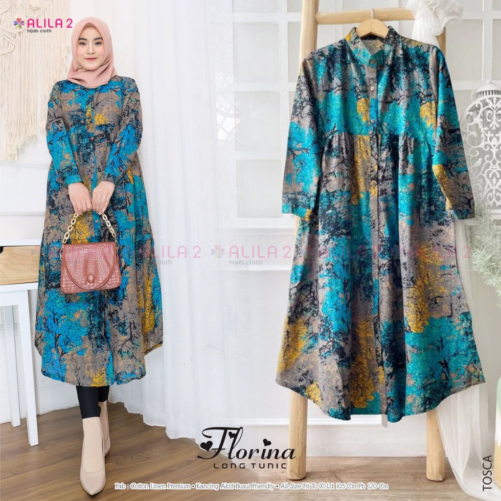 ATASAN TUNIK WANITA BUSUI MOTIF BUNGA || TUNIK WANITA DEWASA BESTSELLER || FLORINA TUNIK ORI ALILA B