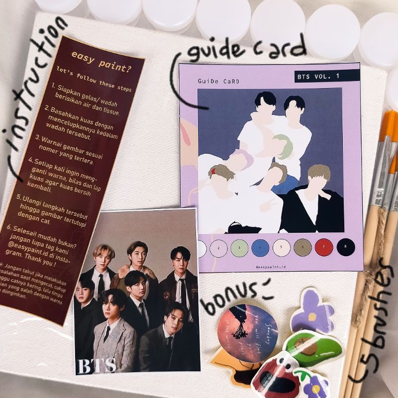 Bts concert paint by number painting kit