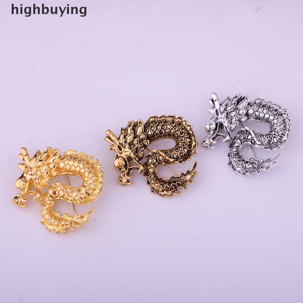 Hbid Bros Pin Vintage Desain Naga Untuk Pria / Wanita