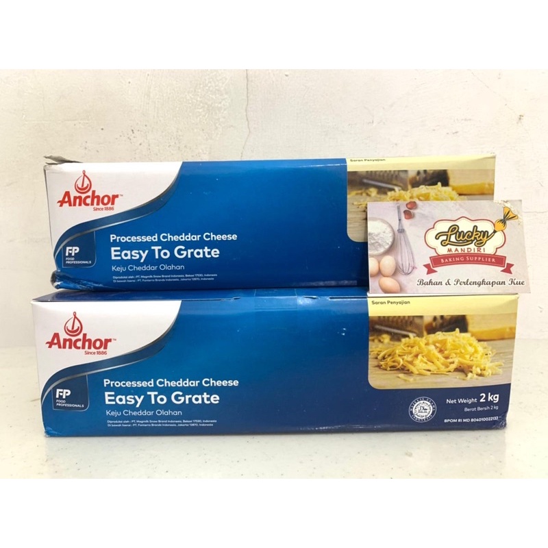

Keju Anchor Cheddar Easy To Grade 2Kg
