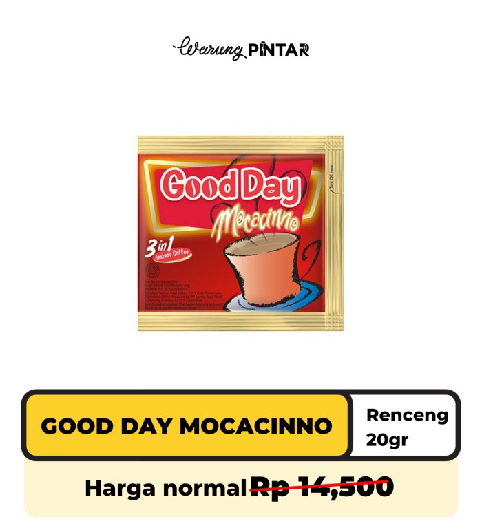 

MURAH Good Day Mocacinno Sachet 20 gr