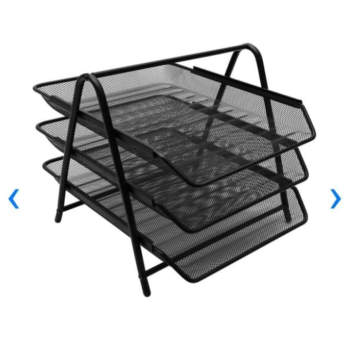 

&<&<&<&] Organizer Dokumen 3 Tingkat 29.5x35.5x26.7cm pro in - Hitam