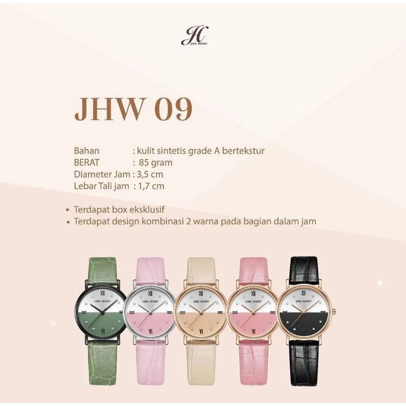 JAM TANGAN WANITA KEKINIAN TERBARU JIMS HONEY JHW 09 MURAH PROMO DISKON JHW 9 JHW09 JHW9 JAM TANGAN ANAK CEWEK WANITA PEREMPUAN CUTE UNIK WARNA PASTEL KADO ULTAH ANNIVERSARY PACAR ISTRI CEWEK PEREMPUAN UNIK ELEGANT CANTIK MURAH FEMINIM