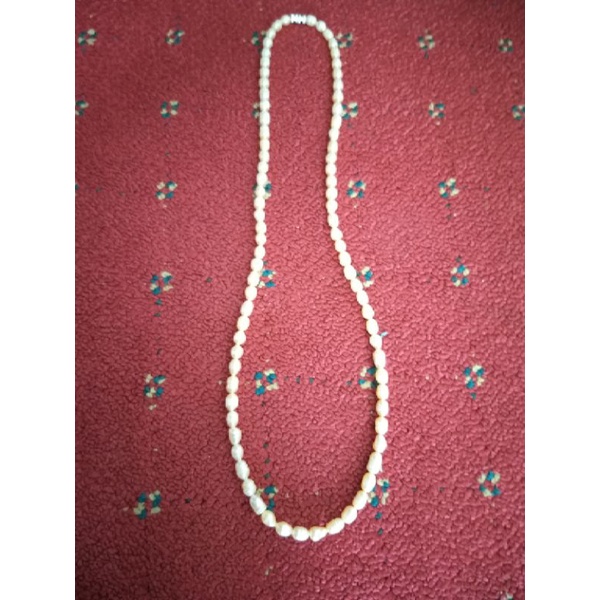 kalung mutiara asli air tawar panjang