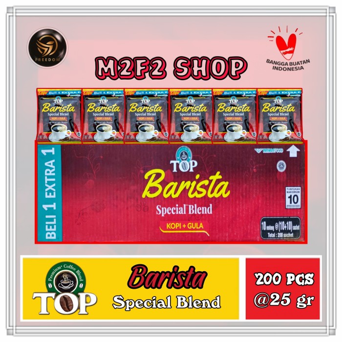 

Kopi TOP Coffee Barista Kopi + Gula Sachet - 25 gr