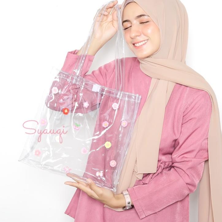 Special Price.. Tote Bag Transparan BT21 series - Tas Kekinian - Tas Sekolah/Kuliah/Casual - BTS