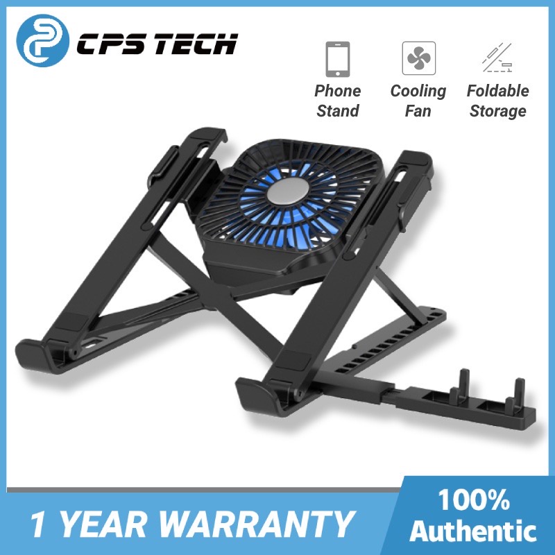 Dudukan laptop dengan kipas pendingin dan dudukan ponsel Dudukan laptop Dudukan laptop desktop Perle