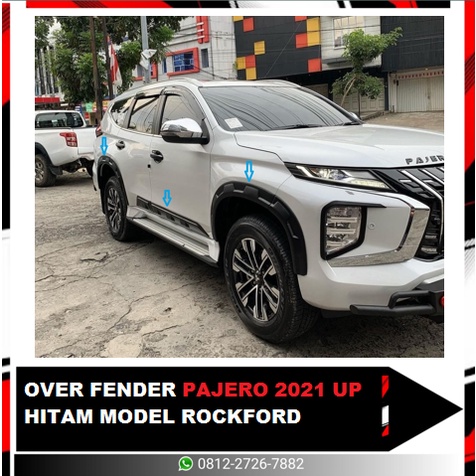 OVER FENDER PAJERO 2021 UP HITAM MODEL ROCKFORD