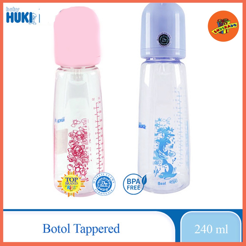 BABY HUKI STANDARD TAPERED BOTTLE 240ml CI0002- Botol Susu Bayi 240ml