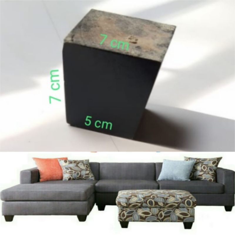 Kaki Kursi Sofa Meja tamu minimalis Persegi 7 cm