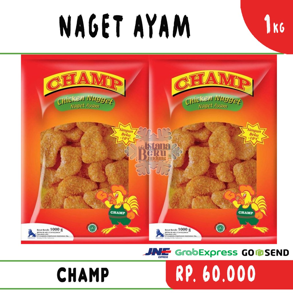 

Champ Chicken Nugget 1kg / Naget Ayam