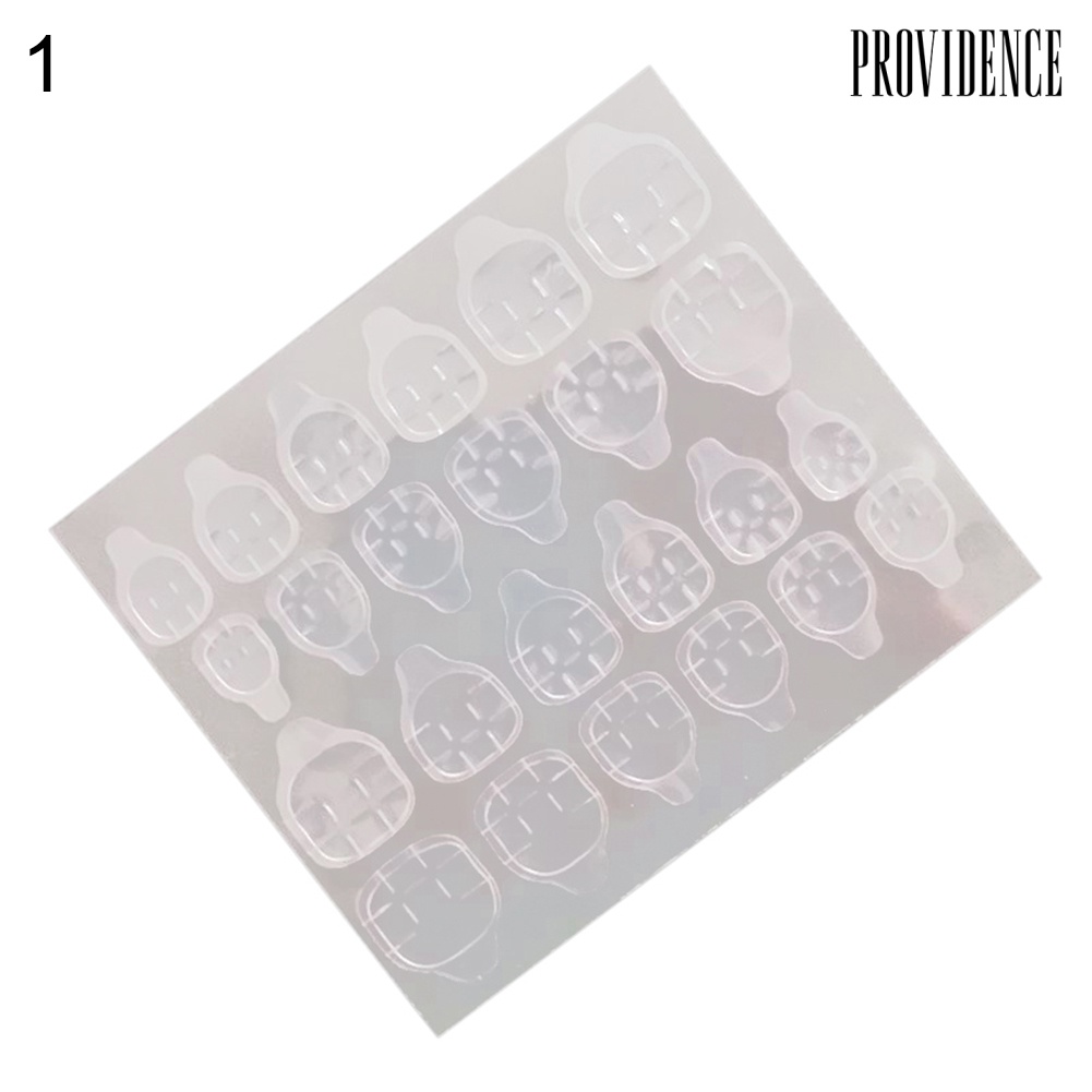 Providence 24Pcs Double Sided Adhesive Glue Tapes Nail Art Tabs Clear Manicure for Fake Tip