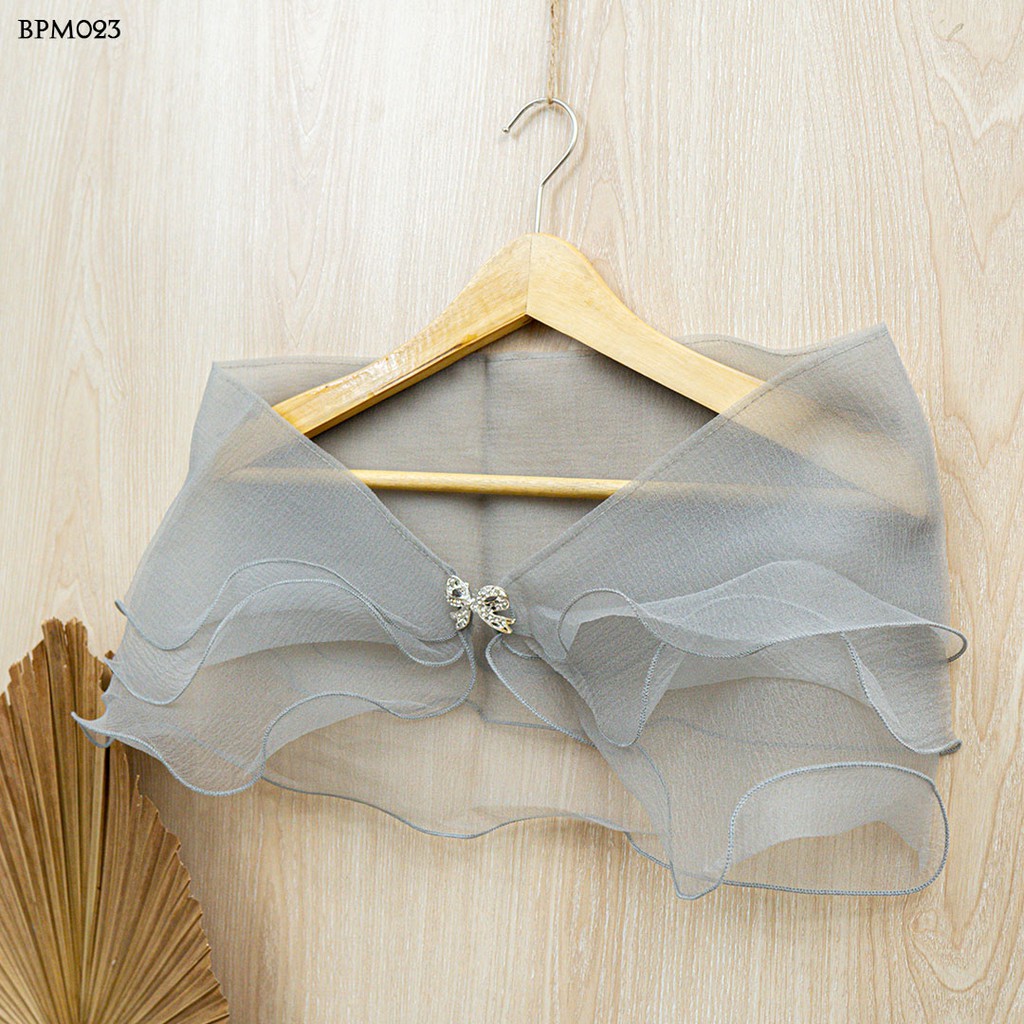 [STOK TERBATAS] BOLERO AKSESORIS PENGANTIN WANITA MODERN SILVER BPM023