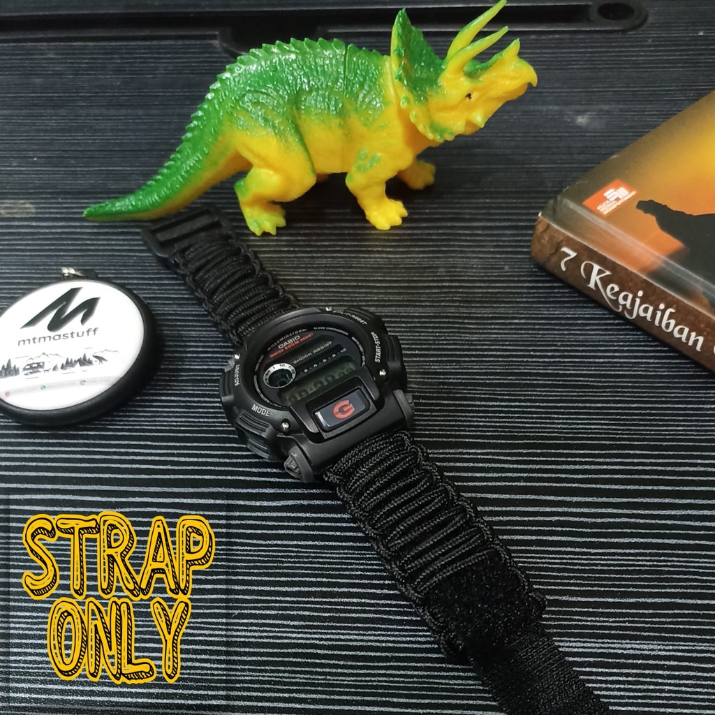 Strap jam Tangan Prusik/Paracord Huawei GT4/ GT5 Homemade Custom Strap Jam sistem Perekat Velcro STR