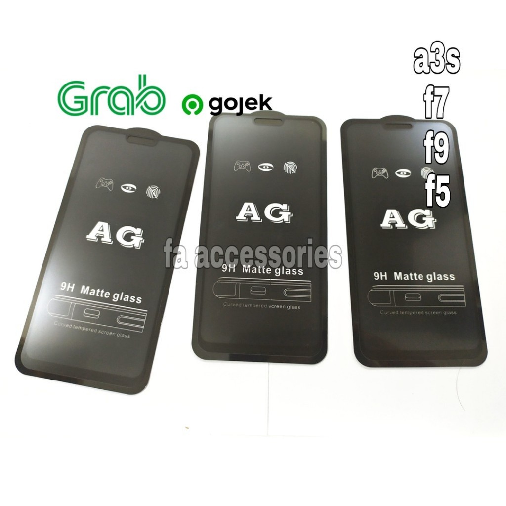 Tempered matte glass OPPO a3s f5 f7 F9 F9PRO anti glear tempered glass matte anti minyak