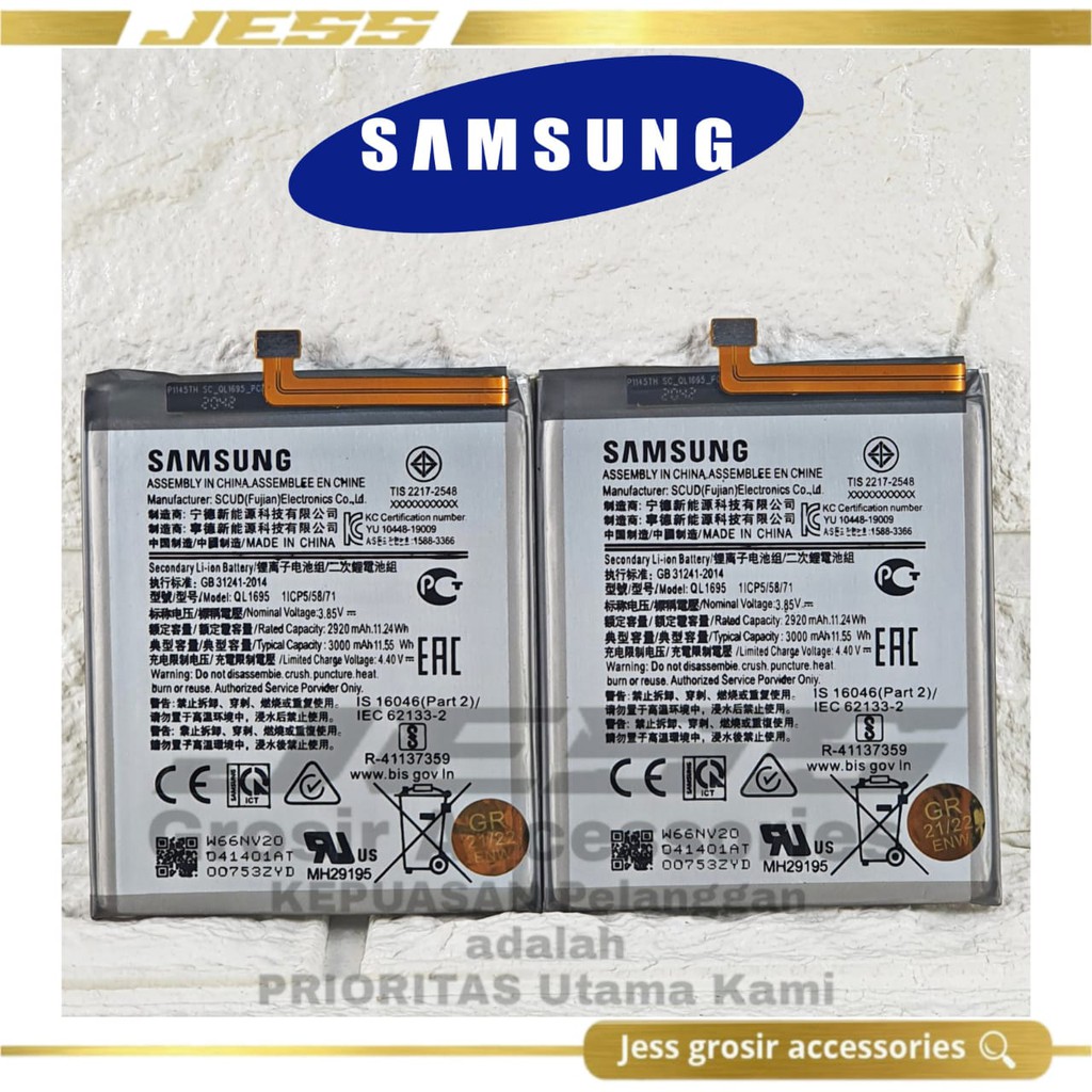 Baterai Battery Original Samsung Galaxy A01 - A015 - SM-A015M - SM-A015 - SM-A015V - SM-A015T - SM-A015A Kode batre QL1695 - QL-1695