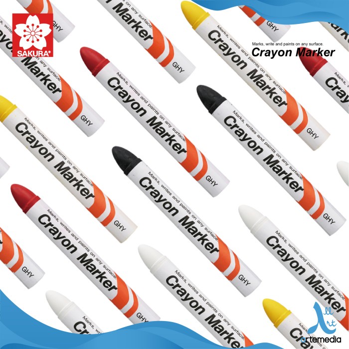 

PASTEL-DRY-OIL- KRAYON SAKURA INDUSTRIAL CRAYON MARKER STICK - YELLOW -OIL-DRY-PASTEL.