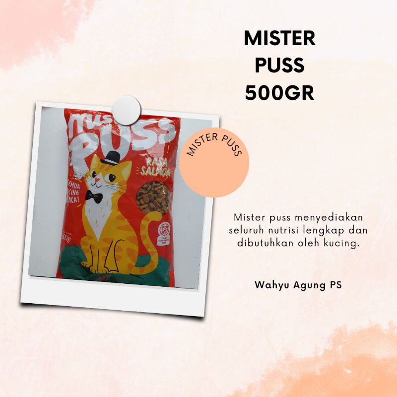 pakan kucing misterpuss salmon 500 gr