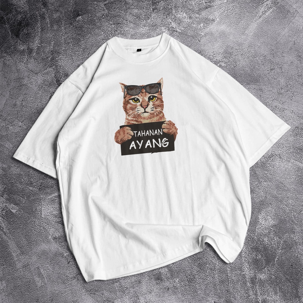 KAOS OVERSIZE CAT OREN TAHANAN AYANG