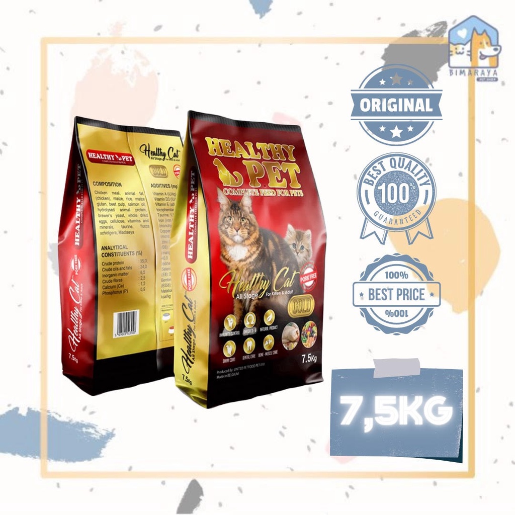 HEALTHY PET ALL STAGE DRY CAT FOOD 7,5KG FRESHPACK (KHUSUS GOSEND GRAB)